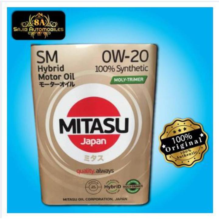 Hybrid Mitasu 0W20 Full Synthetic Motor Oil JAPAN 4L | Daraz.com.bd