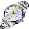 Jade Wave Watch Men's Calendar Night Glow Korean Edition Steel Waterproof Non Mechanical Sheet Wholesale Watch Men's. 