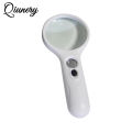 Qiunery Magnifying Glass With Light, 3X Lighted Magnifying Glass, 3 Led White Lights Handheld Magnifying Glass, Illuminated Magnifier For Reading, Seniors, Jewelry.
