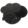 10Pcs Drum Mute Pads Kit Snare Drum Sound Off Mute Muffler EVA Quiet Practice Pad Set Percussion Replacement Parts.