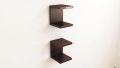 Set of 2 Book Shelf/Books Stand/Books Rack/Wall Mount Hanging Book Shelves for your Drawing Room & Office Display Unit (Brown10x8x8"). 