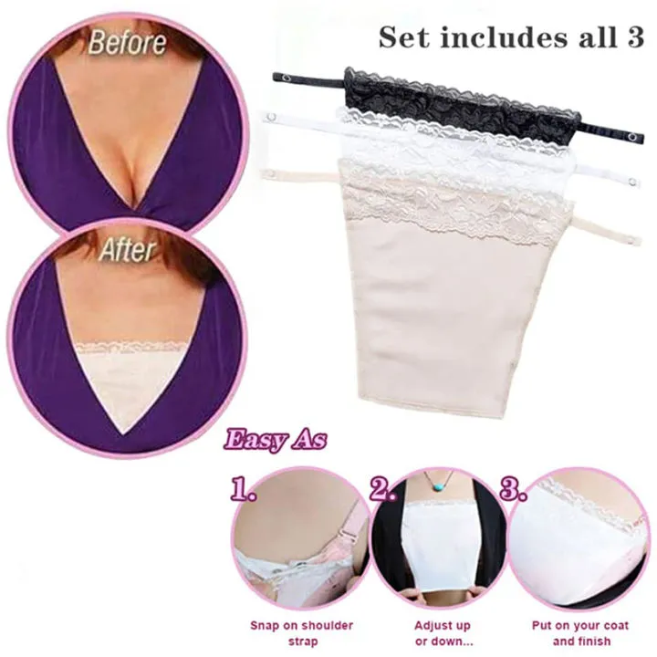 Women's%20Lace%20Cleavage%20Cover%20Up%20Mock%20Camisole%20Bra%20Underwears%20Strapless%20Wrapped%20Chest%20Invisible%20Clip-On%20Adjustable%20-%20Image%206