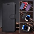Pure Color Wallet Flip Leather Case For OPPO Reno 3 4 5 6 7 8 9 Pro 4G 5G 8T Plus Phone Book Cover Reno4 Reno5 Reno6 Reno7 Z F. 