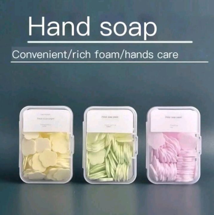 1box Portable Disposable Soap Sheets For Outdoor Travel, Hand Washing Antibacterial Soap Paper, Flower Petal Hand Washing Tablets With Long-lasting Fragrance Beach Vacation Essentials