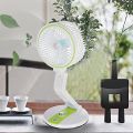 Rechargeable Multifunctional Folding Table Fan with Led Light and USB port LR 2018. 