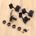 4Pcs Guitar Tuning Pegs Electric Bass Tuner Peg Guitar Open Gear Tuning Pegs Machine Heads for Fender Jazz Bass Guitar Black. 