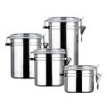 【happy one】LanLan Stainless Steel Sealed Canister Jar Coffee Food Storage. 