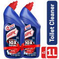 Harpic Toilet Cleaner 2L (1L X 2), Double Pack Original Power Plus 10x Total Clean, new & thicker formula kills 99.99% of germs. 