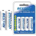 Beston AAA/AA 400mAh 4PCS Lithium Rechargeable Battery 1.5V (Type-C Port). 