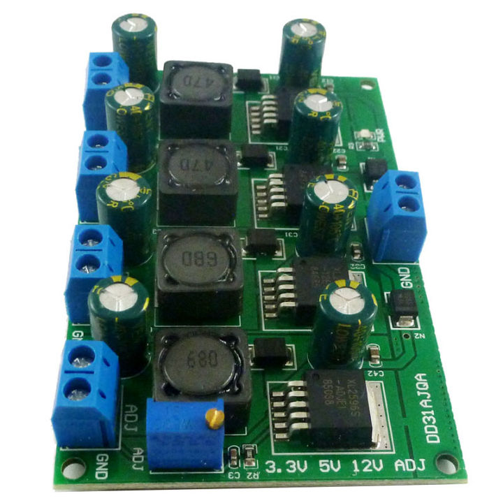 3A%204%20Channels%20Multiple%20Switching%20Power%20Supply%20Module%203.3V%205V%2012V%20ADJ%20Adjustable%20Output%20DC%20DC%20Step-Down%20Buck%20Converter%20Board%20-%20green%20-%20Image%205