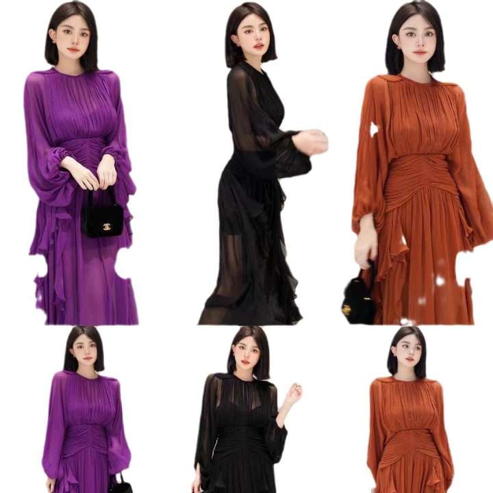 Thirteen%20Rows%202024%20Australian%20niche%20new%20long%20sleeved%20pleated%20backless%20versatile%20holiday%20dress%20for%20women%20-%20Image%205