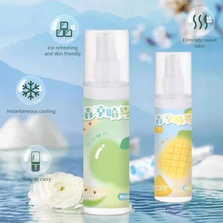Summer Cool Spray Prevent Heatstroke Outside Indoor Instant Cooling Spray Mosquito Repellent Cooling Agent For Camping Hiking