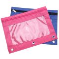6 Pieces Ring Binder Pouch Pencil Bag with Holes 3-Ring Zipper Pouches with Clear Window (6 Colors). 