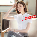 2022Autumn and Winter New White Shirt Women's Business Temperament Office Formal Suit Work Clothes Black White Shirt. 
