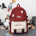 School bag female college student campus canvas bag third to fifth and sixth grade large capacity middle school students junior high school students backpack female.