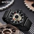 Strap Leather Analog Watch Men. 
