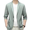 Handsome Men Suit Jacket Soft Lapel Cardigan Sunscreen Men Business Coat Men Business Jacket Daily Wear. 