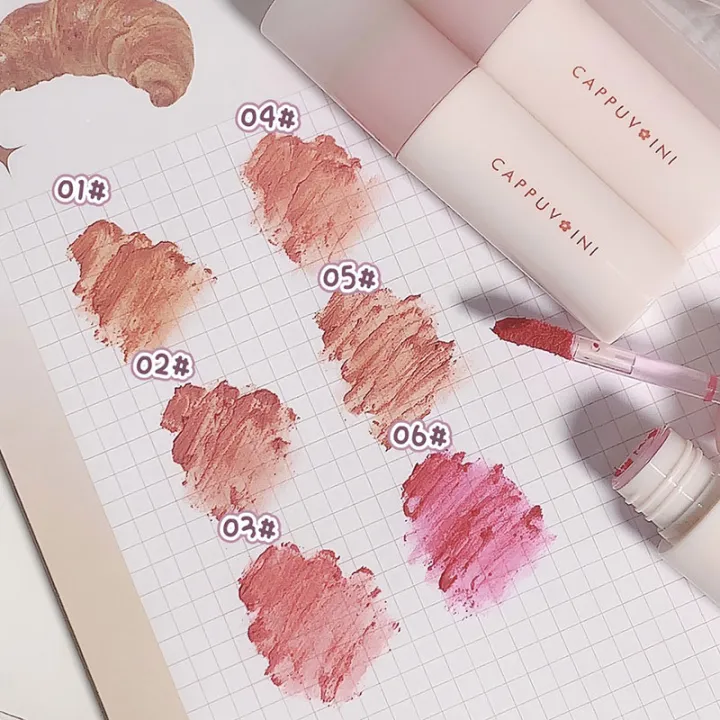 Cappuvini%20Matte%20Velvet%20Lip%20Gloss%20Long%20Lasting%20Lip%20Mud%20Tint%20Blush%20Non-stick%20Cup%20Waterproof%20Lipstick%20Female%20Makeup%20Korean%20Cosmetic%20-%20Image%206