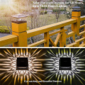 Outdoor Fence Post Cap Light Warm White and Cool White Lighting Wateproof Villa Column Lamp Solar LED Pillar Light B. 