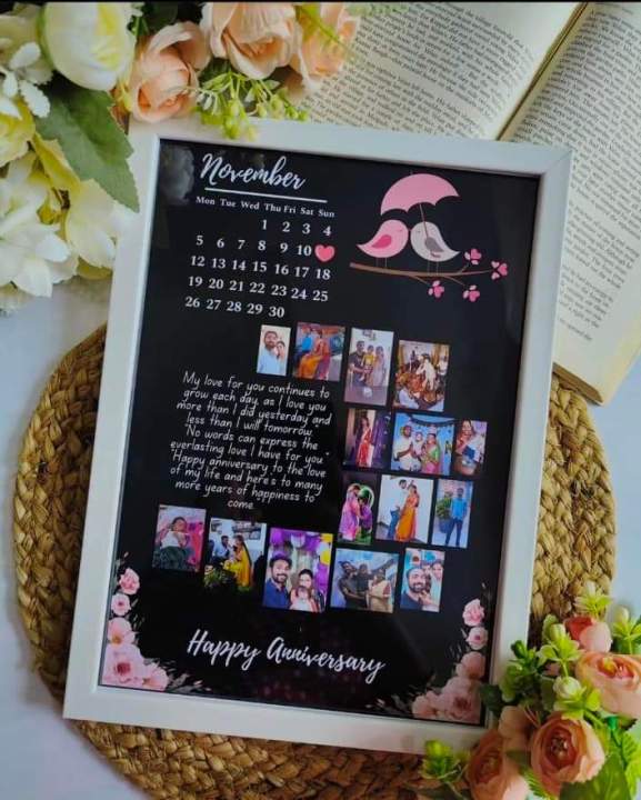 Customize Gift Photo Frame For Birthday, Love, Anniversary, Family Beautiful Gift. Size 9*13 inch