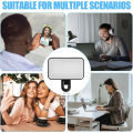 【Versatile】 3 Modes Phone Selfie Light - For PC, , Camera - Clip-on Makeup Light Fill Lamps - Brightness Adjustment Light - Rechargeable, Portable, White, Warm White. 