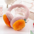 Winter Warm Ear Muffs Cute Cartoon Fruit Girls Fluffy Fold Burger Shape Headphone Earmuffs Soft Cashmere Warmer Earlap. 