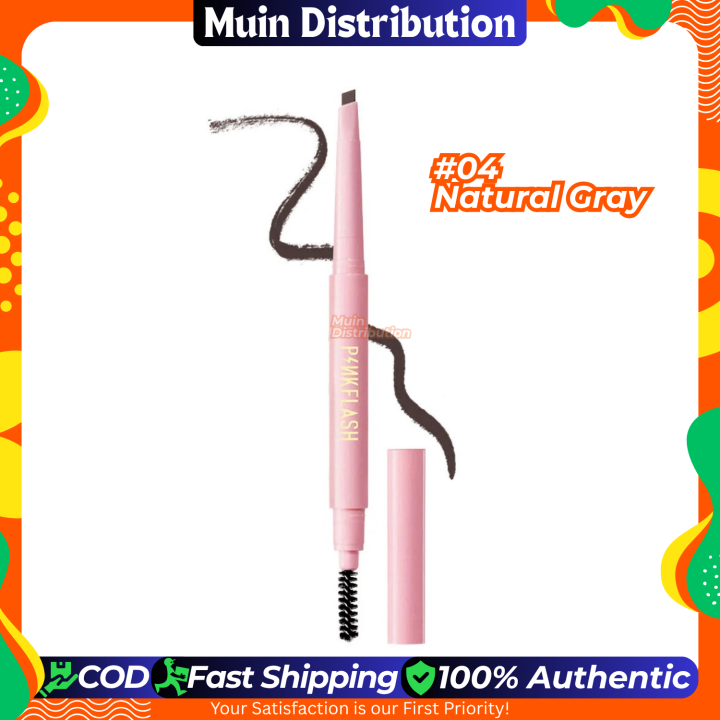 〽️ PinkFlash 2 in 1 Waterproof Auto Eyebrow Pencil - #04 Natural Gray