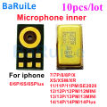 10pcs Geniune Speak Microphone for for iPhone 13 12 11 14 Pro Max X XS XR 7 8 Plus 6 6s Mic Inner Chip Fix Parts On Flex Cable. 