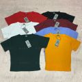 Crop Tee-Shirt - Summer Friendly - Stretchable - Breathable - Ribbed Fabric. 