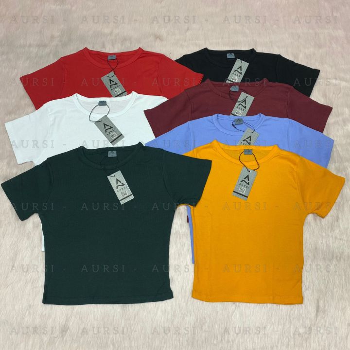 Crop Tee-Shirt - Summer Friendly - Stretchable - Breathable - Ribbed Fabric