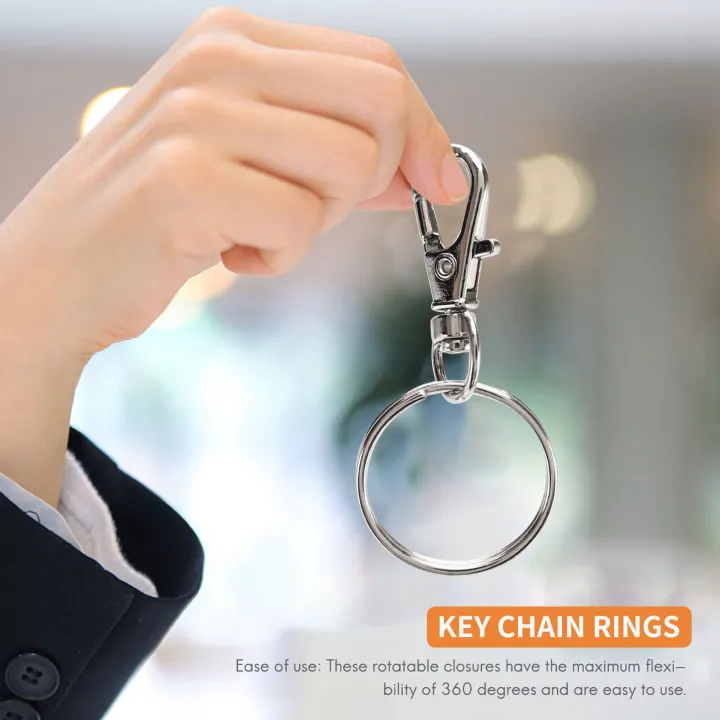 60%20Pieces%20Key%20Ring%20Clip%20Hooks%20Twist%20Locks%20Lanyard%20Snap%20Hooks%20with%20Split%20Key%20Rings%20(Silver)%20-%20Image%208