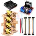 Smart Frame Car Dual Layer Chassis 4WD Tracking and Obstacle Avoidance Drive Module L298N Compatible with UNO. 
