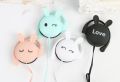 Cute Cartoon Rabbit Wired Earphone With Microphone For Girls - Headphone Best gift. 