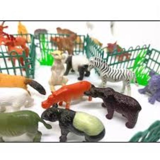 Mini Animal Zoo- Exclusive Animal Play Sets With More Than 25 Pcs Animal, Fence, Tree Etc. Learning