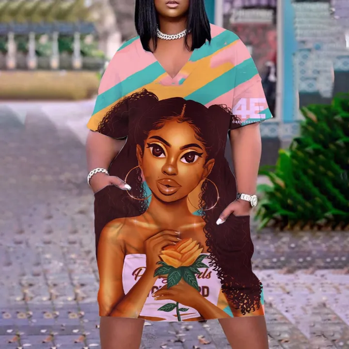 Summer%20Dress%20Women's%20Fashion%20Party%20Evening%20Dresses%20Midi%20Black%20Knee-length%20Cute%20Girls%20Dress%20Boho%203d%20Women%20Sundress%20Elegant%20V%20-%20Image%208