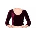 Velvet Blouses Best Qualityfull Three Quarter Sleeves For Women..