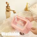 Waterproof Cosmetic Bag Makeup bag Transparent Storage Bath Bag Hand Printed Portable Wash Bag.