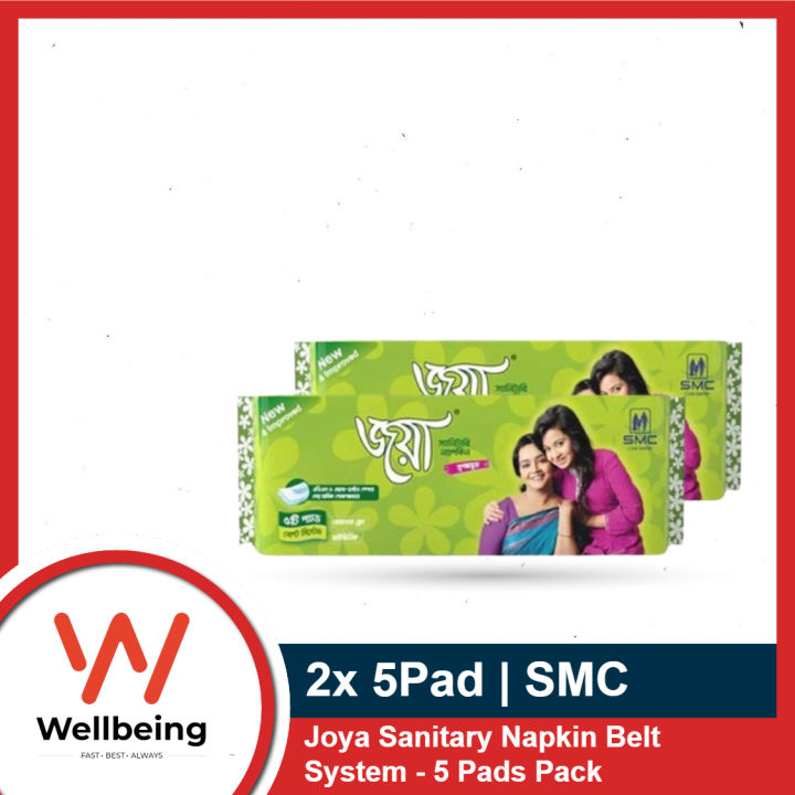 Joya Sanitary Napkin - Belt System - 5 Pads Pack - Combo 2 Pack - 10 Pads - pad