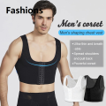 Fashions Men Chest Binder Gynecomastia Compression Vest for Post Surgery Breathable Buckle Underwear Tank Top Breast Reduction Shapewear.