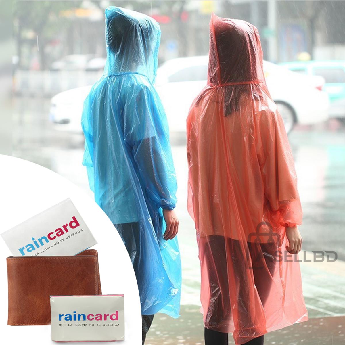 Waterproof rain card unisex raincoat Unisex Rain Coat Rain Card Emergency Pocket Rain Coat