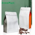100PCS High Quality Matte Black White Tea Packaging Box Bottom Pouch For Roasted Coffee Beans Packaging Bag 4oz 8oz 16oz. 