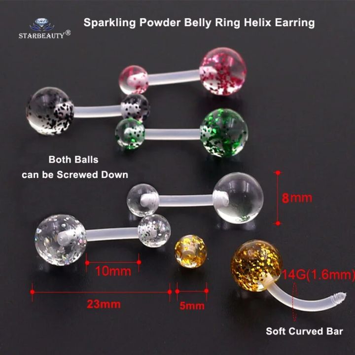 Sparkling%20Powder%205pcs/lot%20Clear%20Soft%20Acrylic%20Belly%20Ring%20Navel%20Piercing%20Helix%20Earring%20Curved%20Barbell%20Belly%20Button%20Rings%20Jewelry%20-%20Image%202