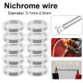 0.1mm - 2.0mm High Temp Wire Nichrome Heat Resistant Wire General Purpose Support Wire Craft Wire (Length 1/5/10M) MuXiaRe.