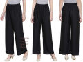 China linen solid color plazzo pant for woman.