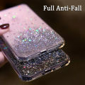 Phone Case for Samsung Galaxy A03 Core Glitter Starry Sky Bling Ring Lanyard Shiny Soft Cases for Samsung A03 Core Transparent Holder Stand Back Cover Stars Girls.