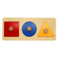 Montessori Wood Knob Puzzle Peg Board Geometric Shape Match Baby Educational Toy. 