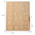 Montessori Wooden Alphabet Board for Children Letters Educational Toy Baby Handwritten Track Copy Groove Toys Alphanumeric Board. 
