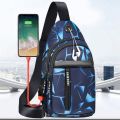 Travel Crossbody Bag On Shoulder Sling Bag Pack Messenger Pack Chest Bag For Male Fashion Men Casual Multifunction Shoulder Bag. 