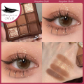 EYE Nine-Color Chocolate Eye Shadow Plate Matte Shimmer Sequins Crouching Silkworm Brightening Student Earth Tone Eyeshadow Makeup. 