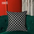 Silver Sparkle Cushion Cover, Silver & Black, (20"x20") Only Cover. 